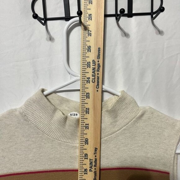 Mountain Lake Retro Stripe Sleeveless Mock Neck Sweater Vest | Size M - Picture 4 of 7